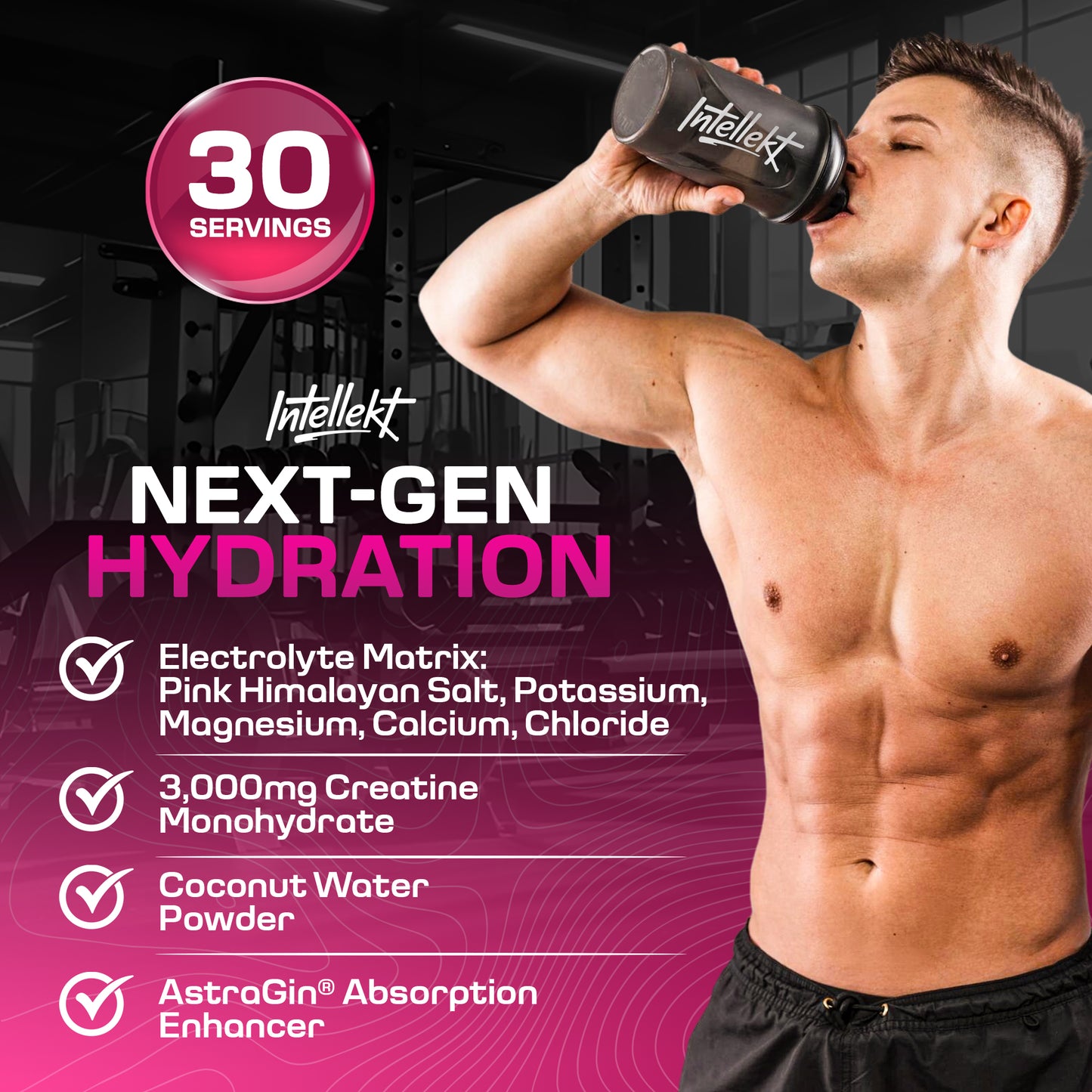 INTELLEKT HYDR8 Electrolytes and Creatine