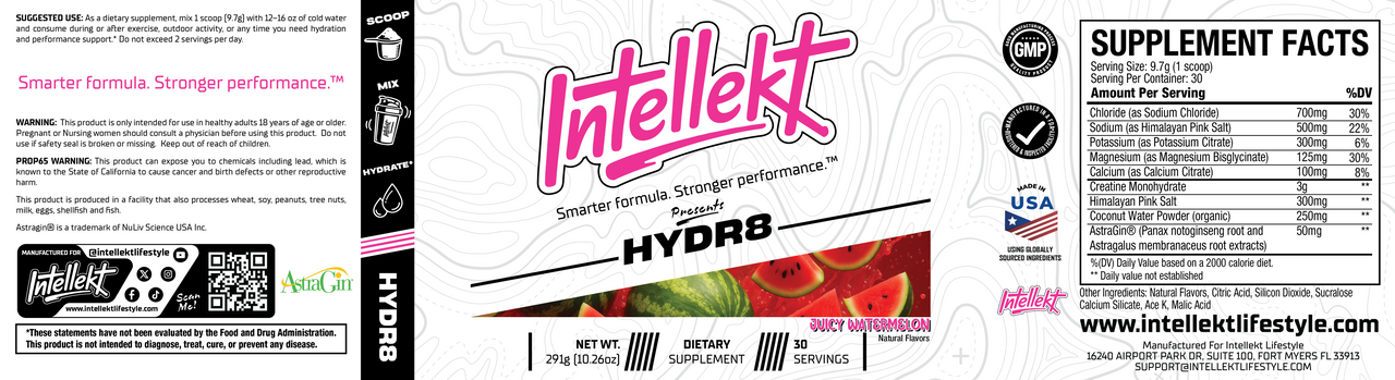 HYDR8 – Electrolytes | Juicy Watermelon