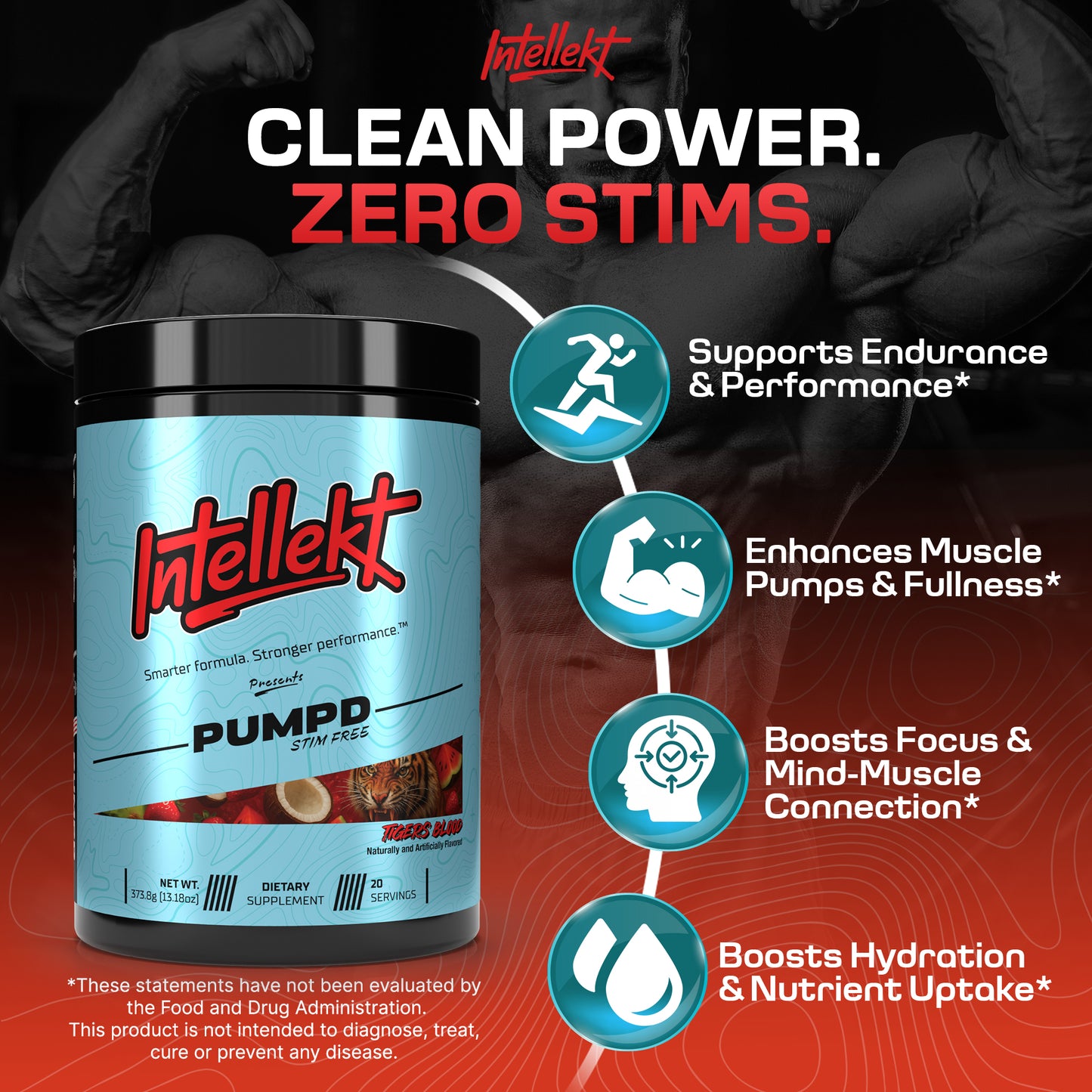 INTELLEKT PUMPD Stim-Free Pre-Workout