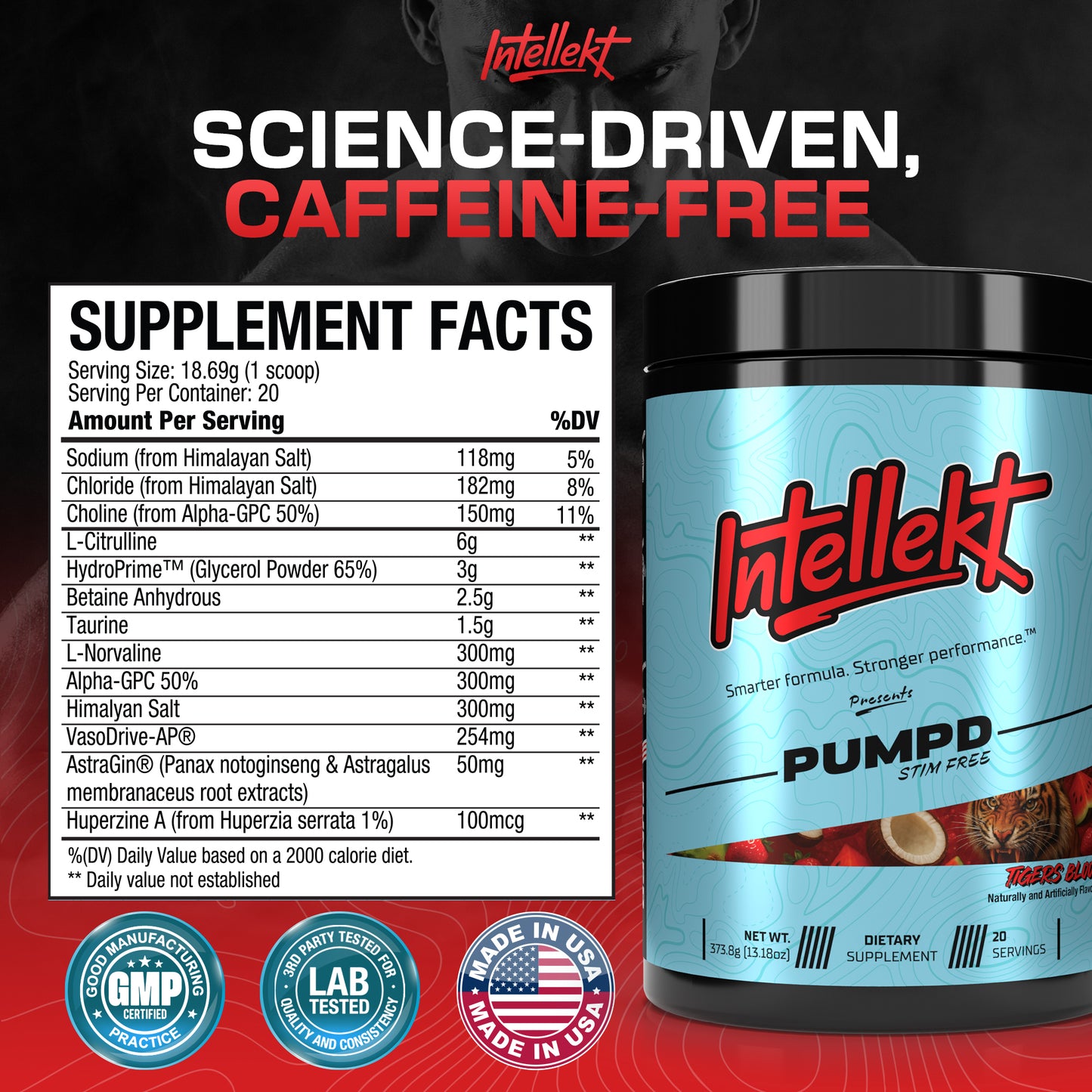 INTELLEKT PUMPD Stim-Free Pre-Workout